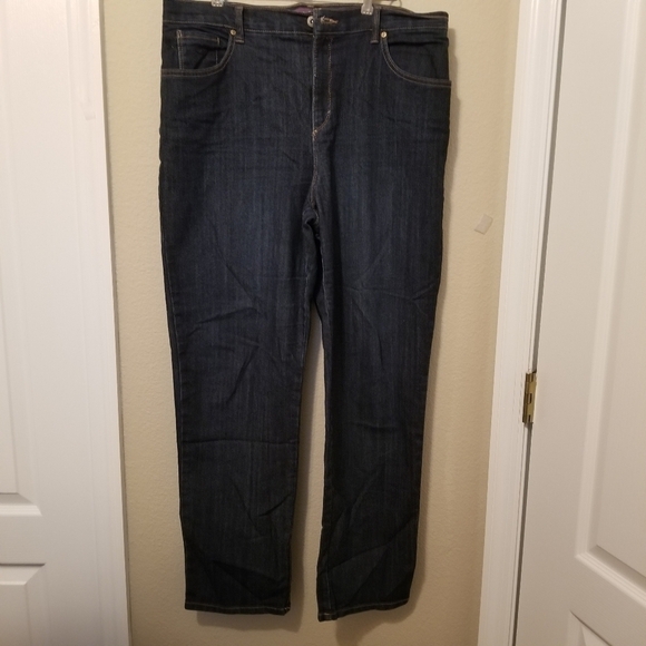 Gloria Vanderbilt Women's Amanda, Sz 14 Average Jeans, 38.5 X 30.5 5 Pocket - Picture 1 of 6